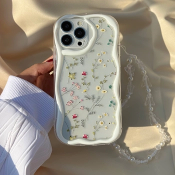 قاب گوشی کاوا گلدار به همراه آویز ست (Kawa Floral Pendant)