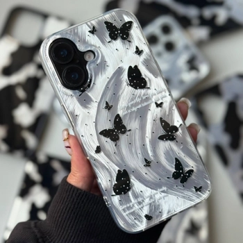 قاب گوشی پروانه های مشکی (Imd Butterflies Black)