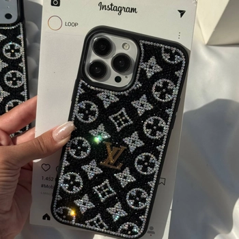 قاب ال وی نگین دار مشکی (Lv Diamond Black)